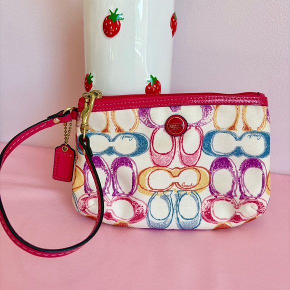 Coach Multicolor Wristlet Bag - Picture 1 of 3